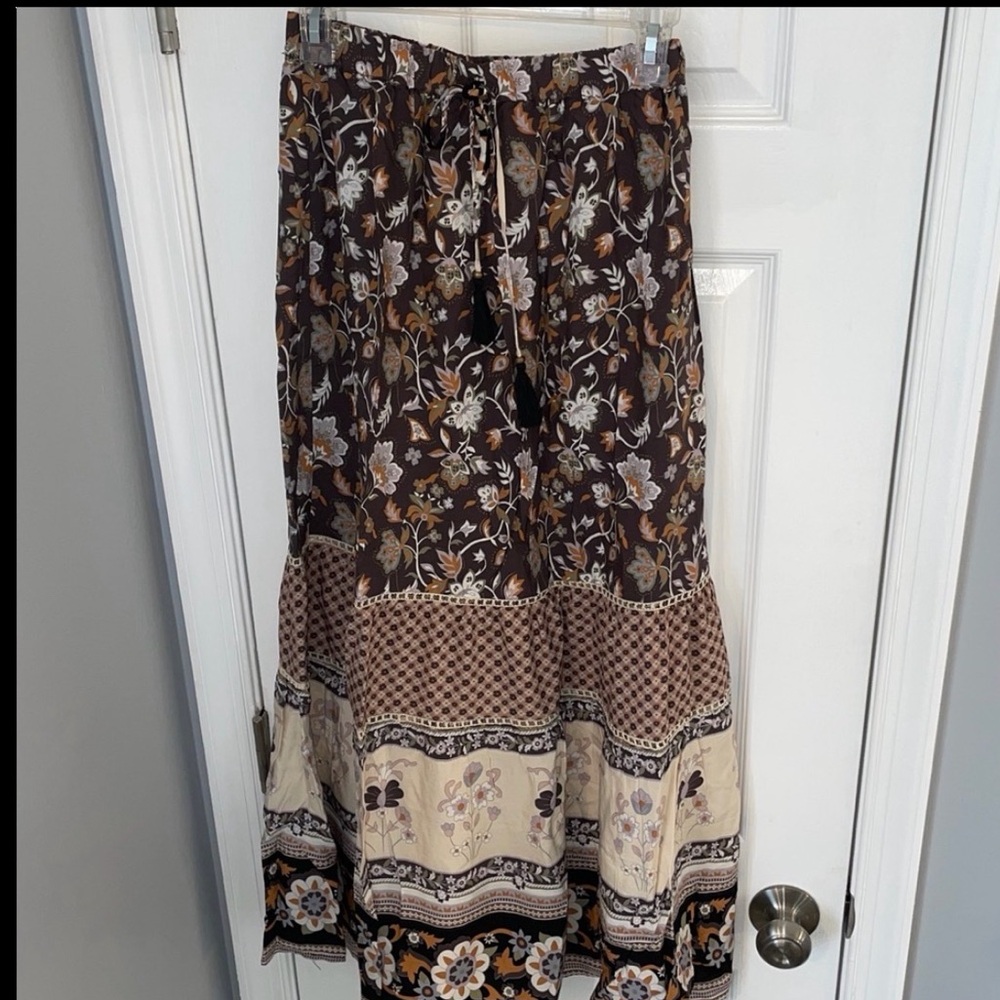 LANCE CADE BEAUTIFUL BOHO FLORAL TIERED MAXI SKIRT SZ MEDIUM NWT - Picture 5 of 8